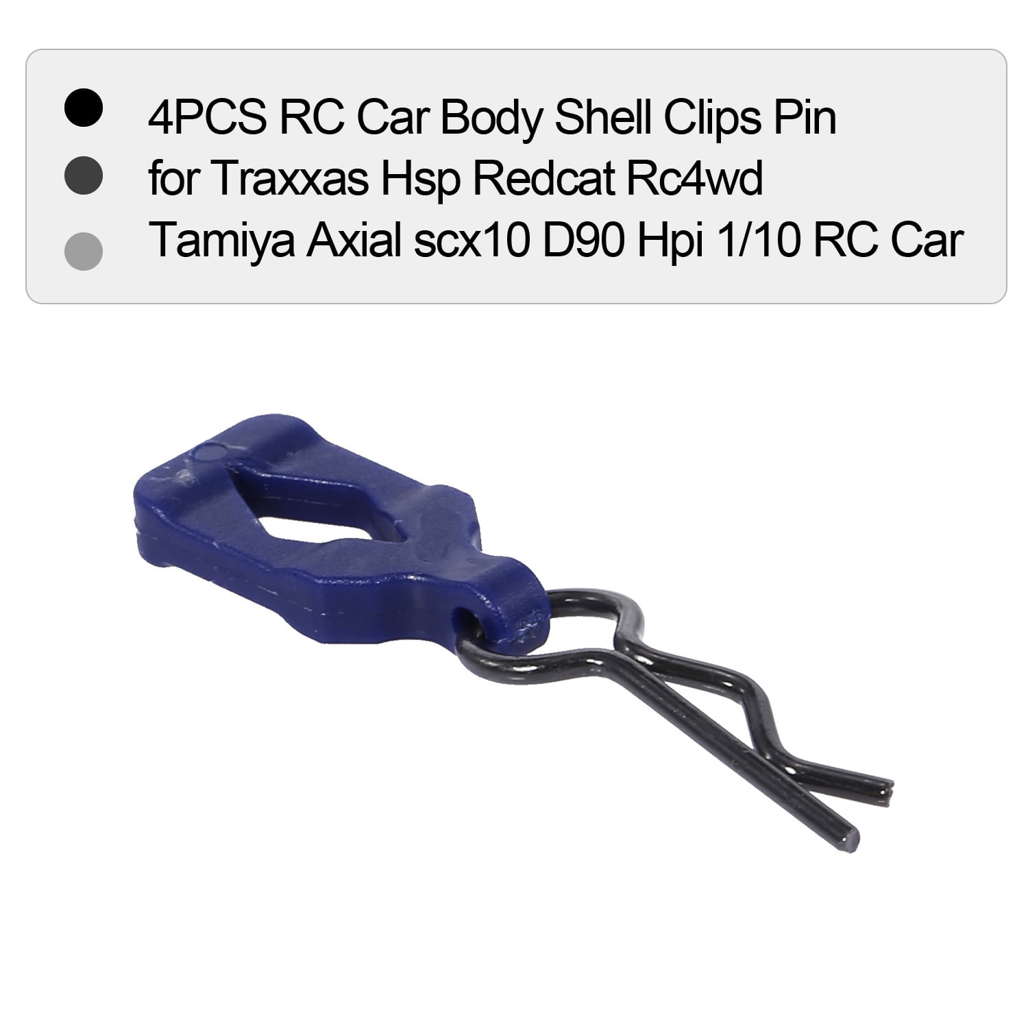 4pcs RC carrocería shell clips pin de Traxxas HSP Redcat rc4wd Tamiya f6k2